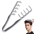 thumbnail image 1 of 2PCS Texture Comb, Voluminous Wide Tooth Hair Comb for Maximum Root Lift, Dual Wide & Fine Tooth Texturizing Styling Comb, Non Slip ABS Plastic Hair Styling Tool (Gray), 1 of 11