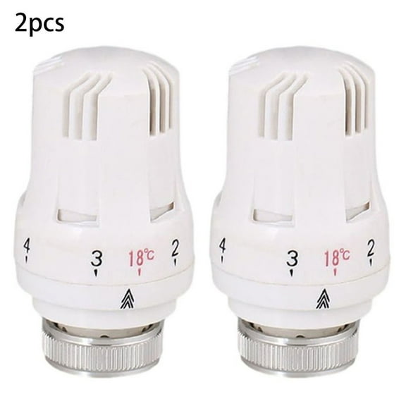 2PCS Thermostatic Radiator Valve Head M 30 X 1.5 Radiator Thermostat Head 6-28℃ Temperature Heater Control System Tools
