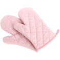 thumbnail image 1 of 2PCS Thick Heat Resistant Heat Proof Cotton Oven Baking Gloves Cooking Mitts Pot Holder,ove glove,oven mitts heat resistant,Pink, 1 of 9