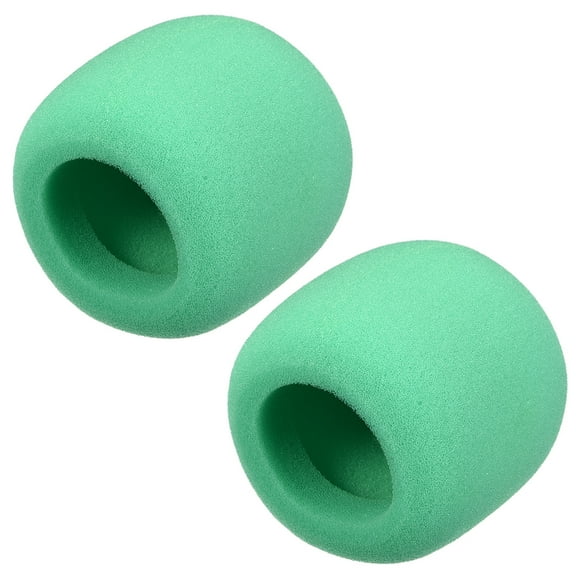 2PCS Thicken Ball-Type Sponge Foam Mic Cover Handheld Microphone Windscreen Shield Protection Green for KTV