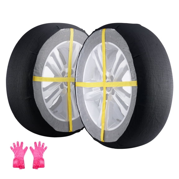 2PCS Thickened Snow Socks for Tires Snow Traction Tire Cover-Extra Large