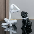 thumbnail image 1 of 2PCS Thinker Statue Office Decor Desk Decor, Abstract Decor Art Sculpture Ornament Coffee Table Decor Bookshelf Decor Modern Home Decor Home Decorations for Living Room, 1 of 5
