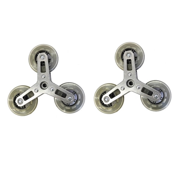 2PCS Three Casters Trolley Natural Rubber Wheel Cart Climbing Stairs Shopping Cart Triangle Luggage Rubber Wheels To Move Ruedas ,Easy to Install