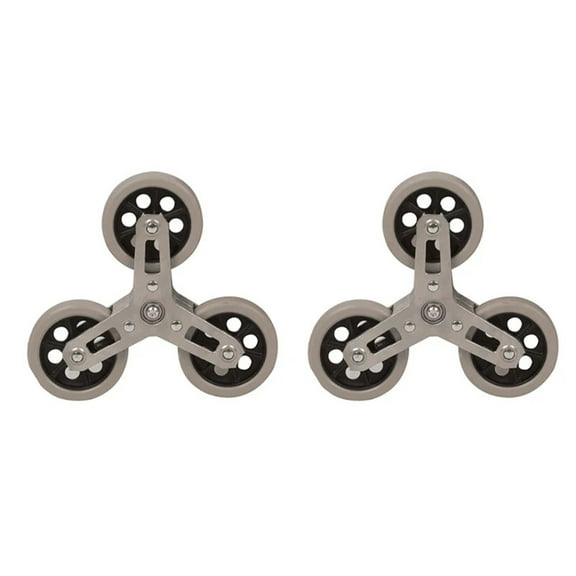 2PCS Three Casters Trolley Natural Rubber Wheel Cart Climbing Stairs Shopping Cart Triangle Luggage Rubber Wheels To Move Ruedas ,Reliable