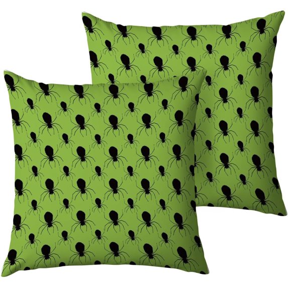 2PCS Throw Pillow Covers, Decorative Thanksgiving Halloween Christmas Pillow Covers 18x18, Soft Cushion Pillow Cases for Sofa Couch Bed Livingroom Bedroom Chair Office Home Farmhouse Decor, No Insert