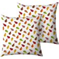 thumbnail image 1 of 2PCS Throw Pillow Covers, Decorative Thanksgiving Halloween Fall Pillow Covers 18x18, Soft Cushion Pillow Cases for Sofa Couch Bed Bedroom Home Living Room Halloween Fall Leaves Decor, No Insert, 1 of 1