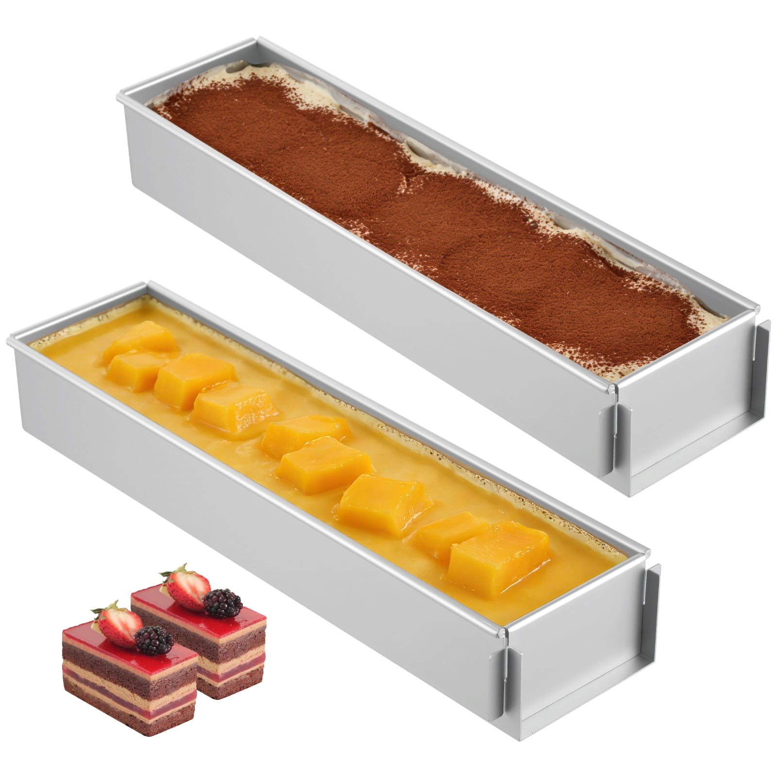 3本セット Tiramisu Adjustable Rectangular Cake Pan Tiramisu Cake Mold