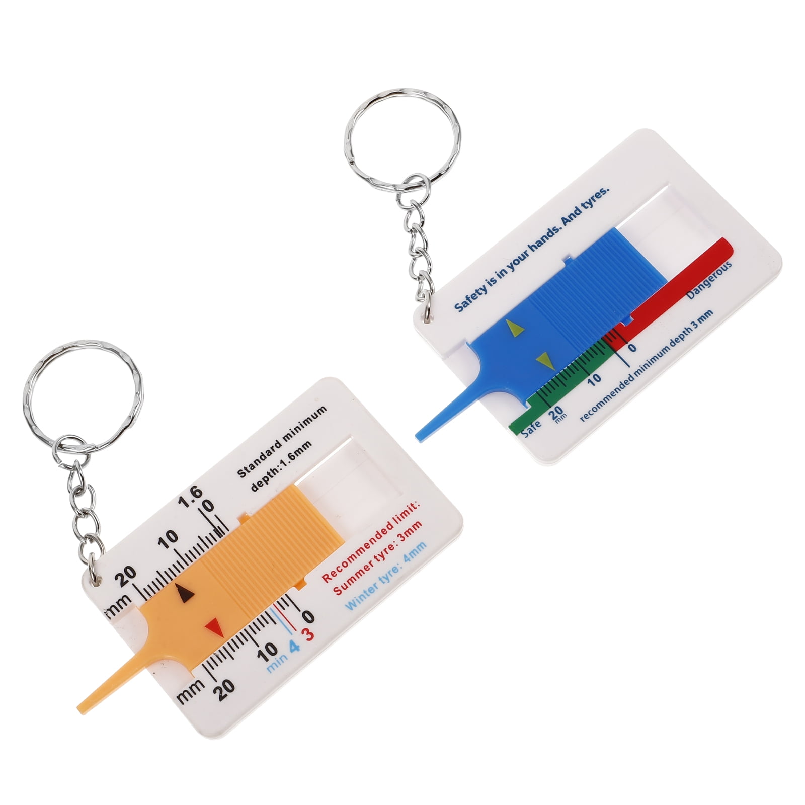 2PCS Tire Ruler Precision Tire Tread Depth Gauge Tool Accurate Tire ...