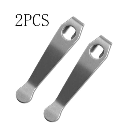 2PCS Titanium Deep Carry Wire Clip Stonewash Fits Spyderco Para 3 Sage 5
