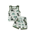 thumbnail image 1 of 2PCS Toddler Kid Baby Boys Summer Dinosaur Clothes T-shirt Tops+Shorts Pants Set, 1 of 6
