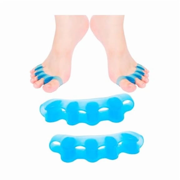 2PCS Toe Spacers for Women and Men, Toe Separators for Pedicure, Bunion Corrector, Hammer Toe Straightener, Plantar Fasciitis, Toe Spreaders for Foot Pain Relief and Foot Health. (1, Blue)