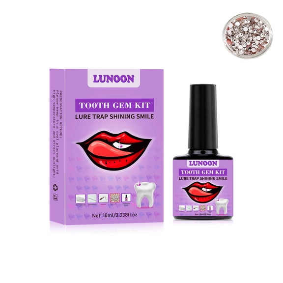2PCS Tooth Gem Kit - Diy Professional Teeth Gems Kit Tooth Gem Glue With Crystals Diamond For Sparkling Smiles