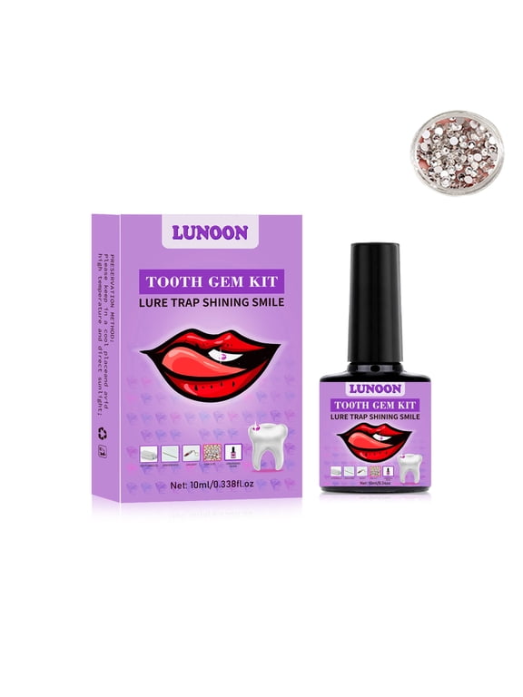 2PCS Tooth Gem Kit - Diy Professional Teeth Gems Kit Tooth Gem Glue With Crystals Diamond For Sparkling Smiles