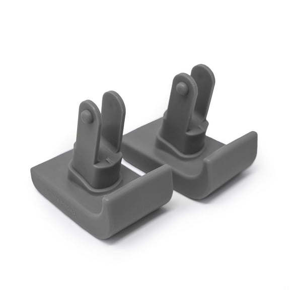 2PCS Top Glides Click & Go Walker Ski Glides for Stander EZ Fold-N-Go Travel Walker (Gray)