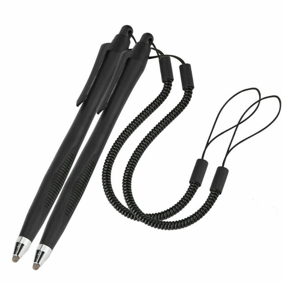 2PCS Touch Screen Stylus Pen  Universal for Samsung/LG/Huawei Mate 9/10, Tablet, PC, Fine Tip, Smooth Writing, Spring Recoil Hose, Black