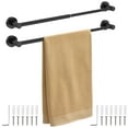 thumbnail image 1 of 2PCS Towel Bars for Bathroom,Black Bathroorm Towel Bar for Wall,Adjustable 304 Stainless Steel Towel Holder for Bathroom (13.8inch-24.8inch),Wall Mounted Towel Rack for Bathroom Over Toilet, 1 of 6