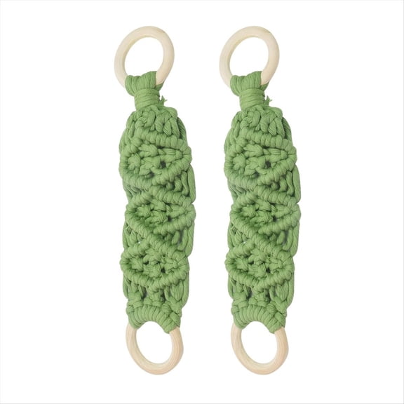 2PCS Towel Clips for Kitchen,Crochet Hanging Dish Towel Dish Towel Holder for Kitchen,Towel Hanger Hanging Towels Ring B