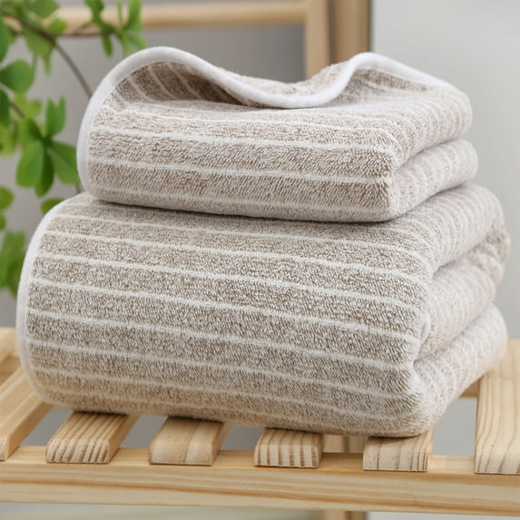 2PCS Towel and Bath Towel Set, Soft Absorbent Face Towel and Bath Towel Quick Dry Cotton Bathroom Towels for Shower Spa Travel Gym Home Essentials