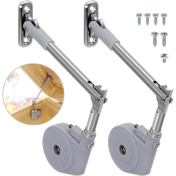 (2PCS) Toy Box Hinges Soft Close,Lid Support Hinges for Storage Box,Upward Top-Opening Flap Doors Safety for Chest Slow Close, Lid Stay 105 Degree Open