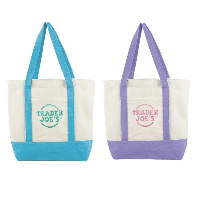 6PCS Trader Joe's Mini Pastel Canvas Tote Bags —2025 Limited