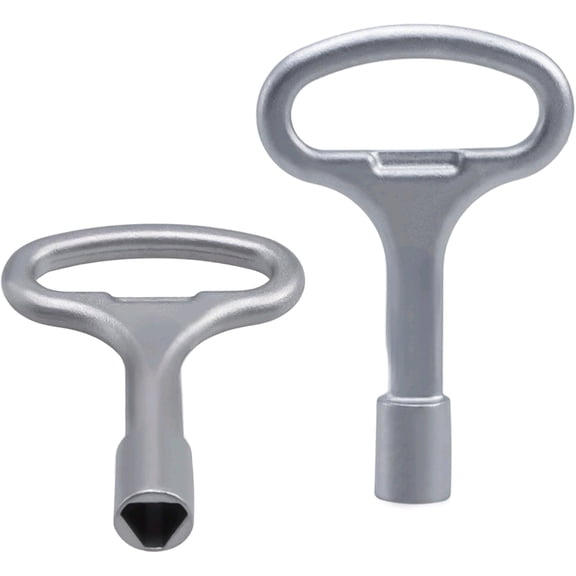2PCS Triangle Keys Stainless Steel - Triangular Panel Lock Key - Utility Triangle Socket Key for Gas Valve, Gas/Electric Meter Box, Cabinet, Train, Tool Cabinet with Triangular Panel Lock