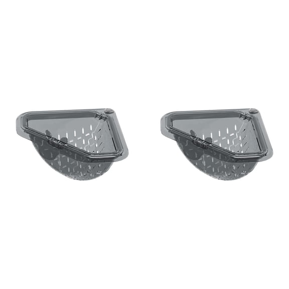 2PCS Triangular Draining Basket for Sink, Sink Corner Strainer Basket, Triangle Draining Baskets Sinks, Touch-Free Food Catcher For Kitchen Sinks, Punch-Free Installation