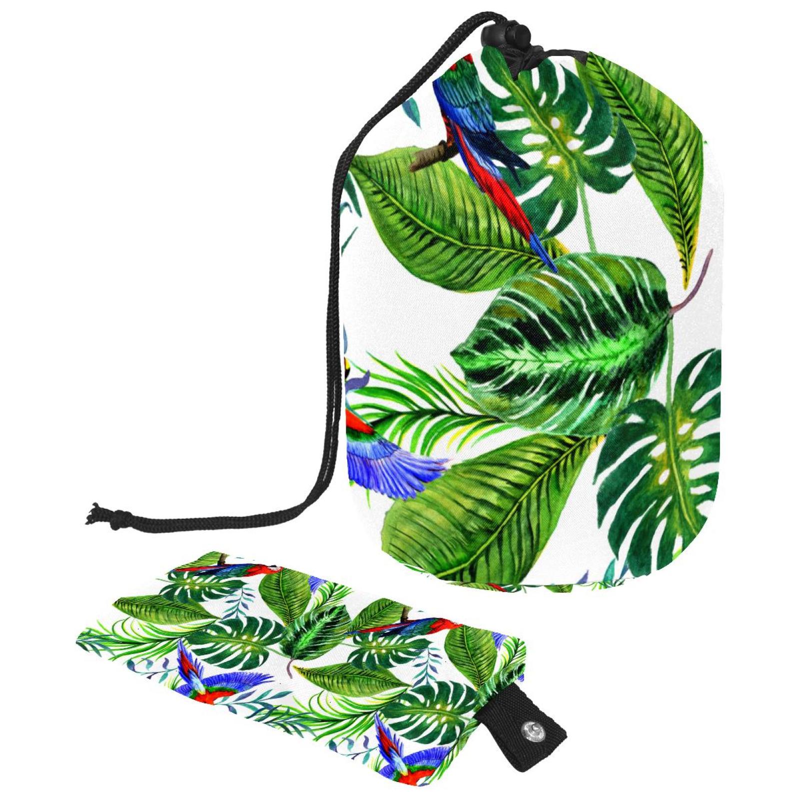 2PCS Tropical Leaves Travel Cosmetic Bag Your Ultimate Makeup