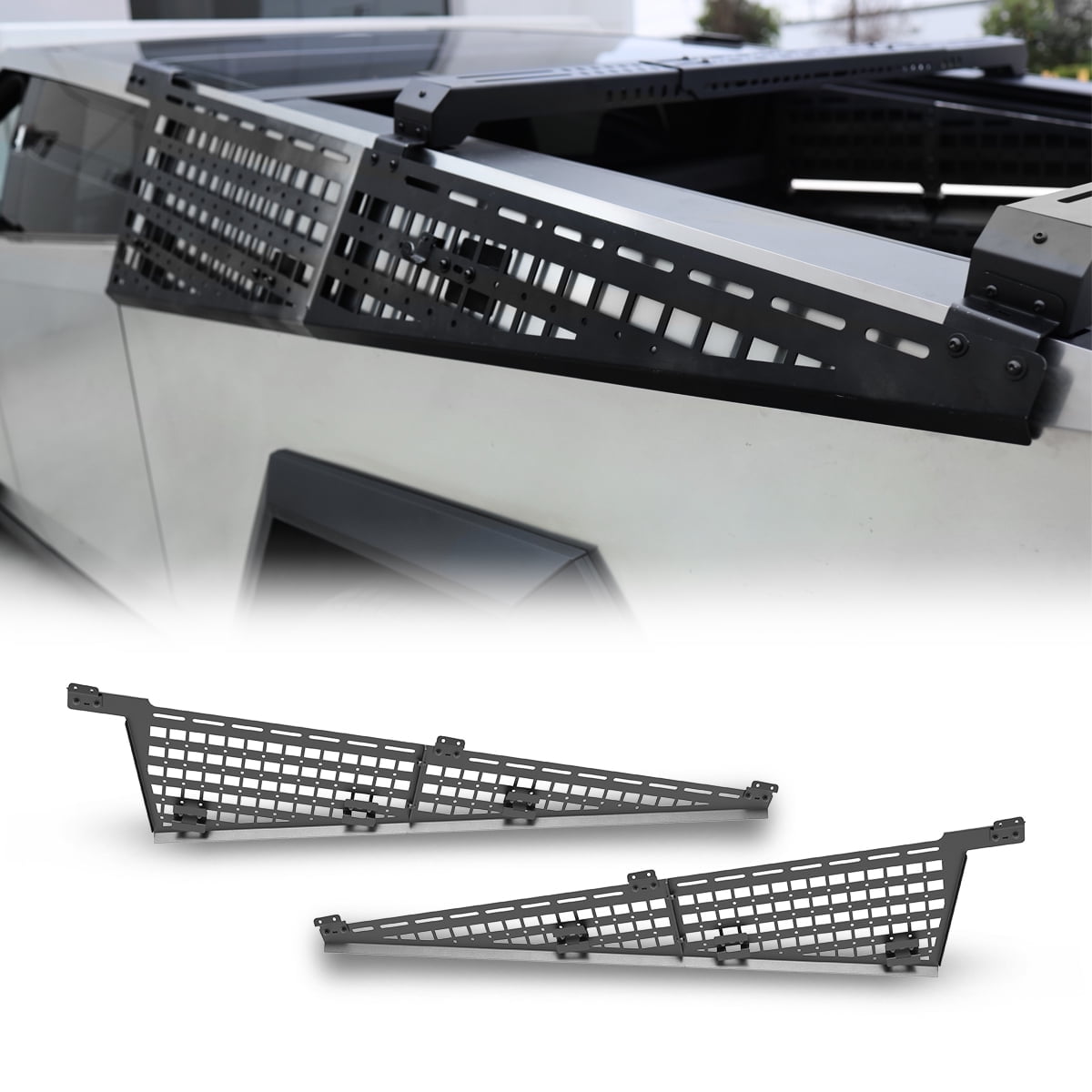 2PCS Truck Bed Molle Side Panels Above Cargo Rail for 2024 2025 Tesla ...