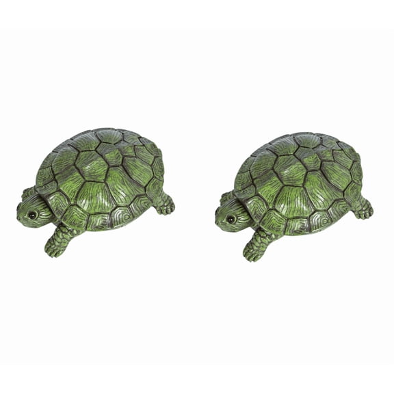 2PCS Turtle Key Hider, Resin Outdoor Hidden Key Holder Decorative Garden Statue 3.94*3.15 Inch For Yard, Patio And Home