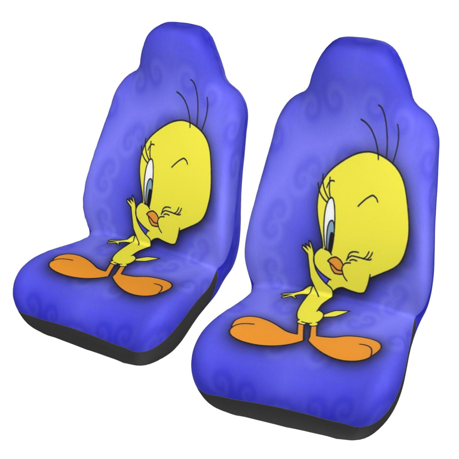 2PCS Tweety Bird Seat Cover for Women Men Washable Soft Thin Driver Seat Protector for Auto SUV Truck Auto Accessories