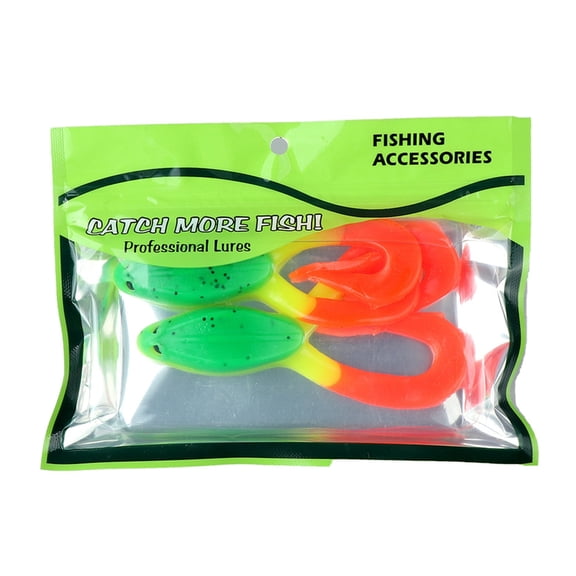2PCS Twin Tail Soft Baits Artificial Floating Frogs 11cm 16g Topwater Fishing Lures Swimbait Enduring