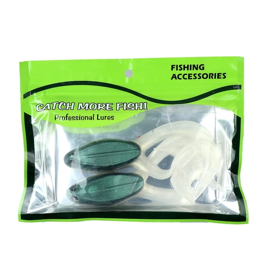 2PCS Twin Tail Soft Baits Artificial Floating Frogs 11cm 16g Topwater Fishing Lures Swimbait Enduring