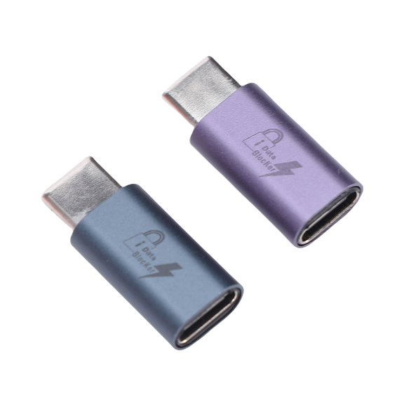 2PCS USB C to C Data Blocker Anti Juice Jacking Refuse Hacking Safe Charging