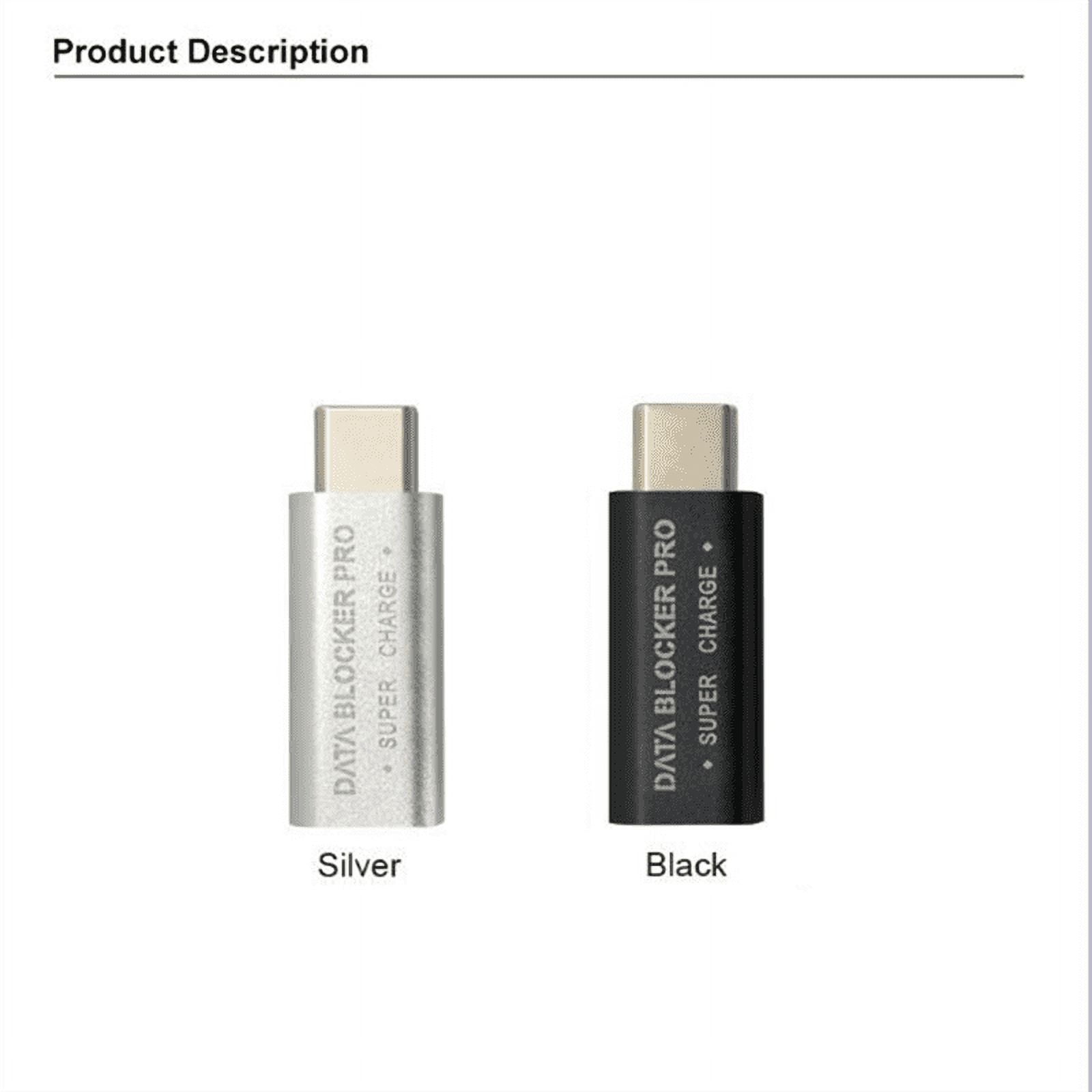 2PCS USB TypeC Data Blocker USBC Juice Jack Adapter Support Quick