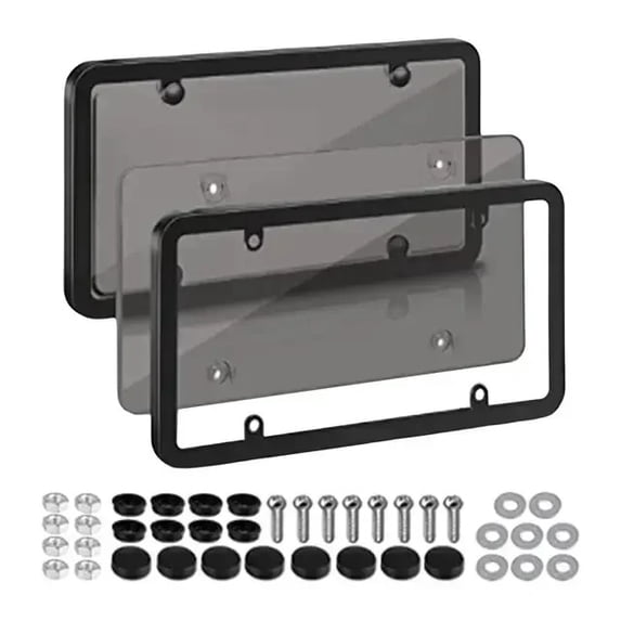 2PCS Universal American License Plate Frame with Screws Number Plate ...