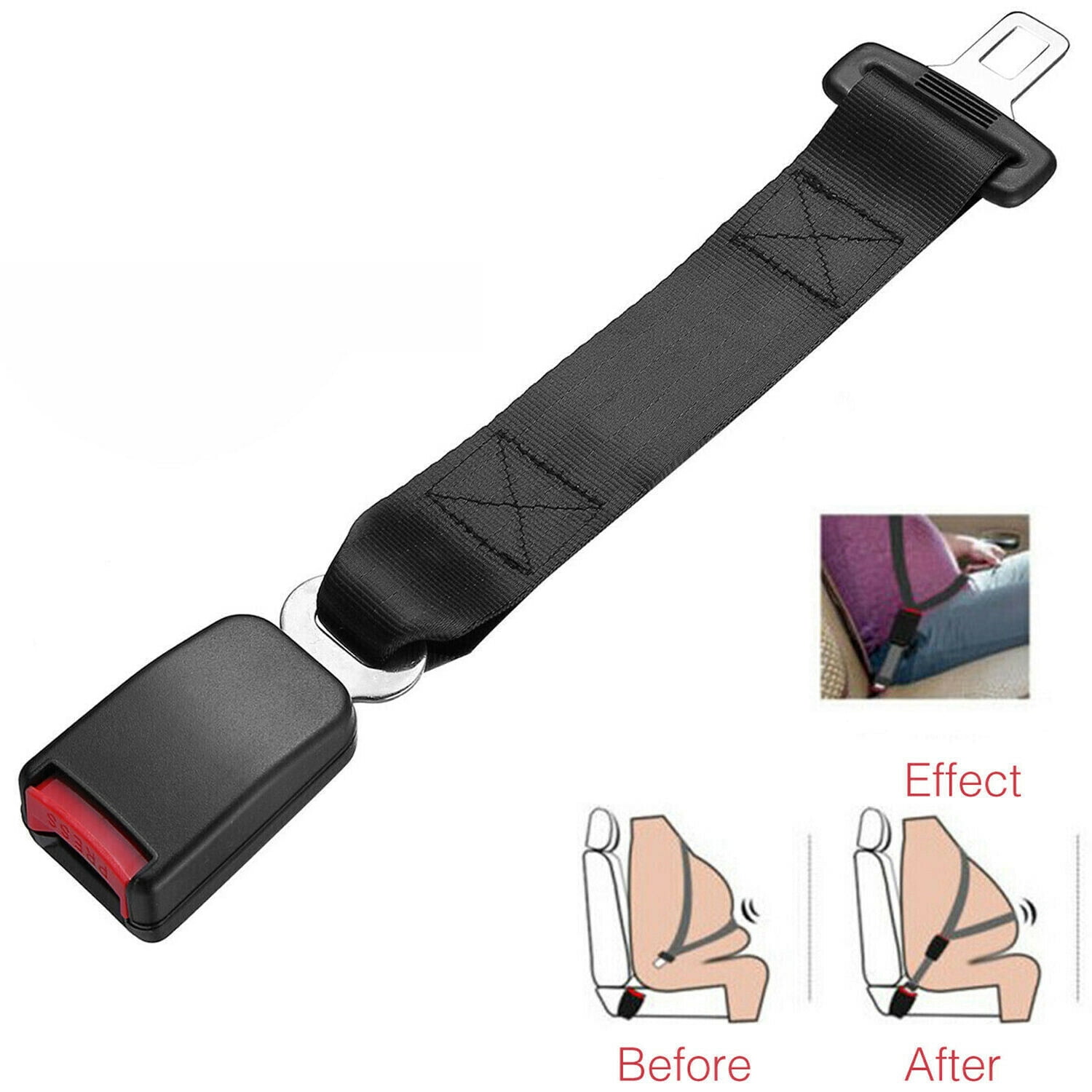 "2PCS Universal Car Stiff Rigid Safety Seat Belt Extender 14""INCH