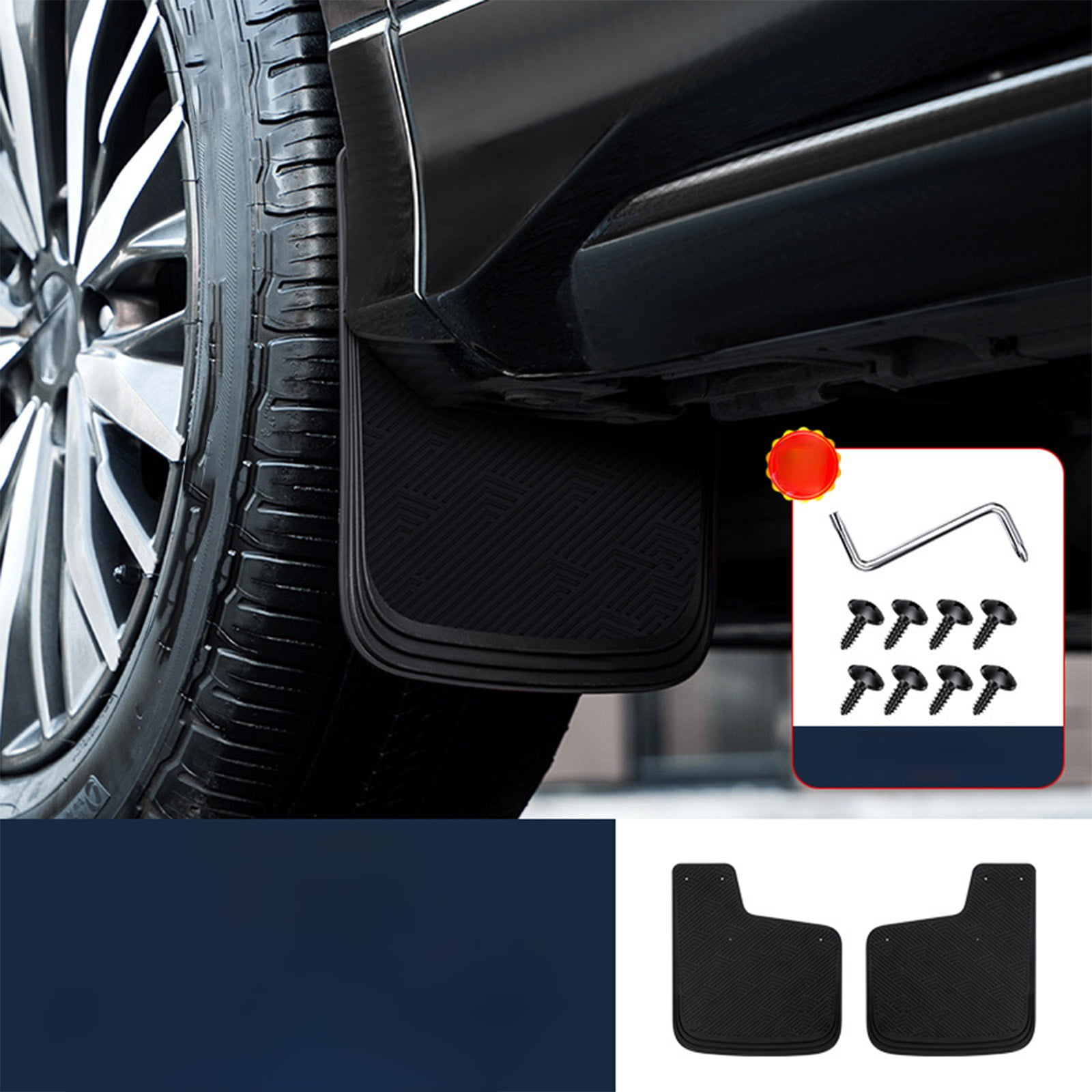 2PCS Universal Car Mud Flaps, Vehicles Mudguard Splash Guards Front and