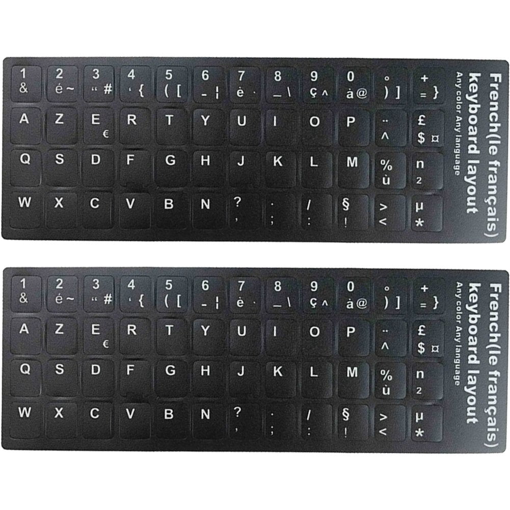 Hsqqdc 2PCS Universal French Keyboard Stickers Computer Keyboard hsqqdc-2pcs-universal-french-keyboard-stickers-computer-keyboard