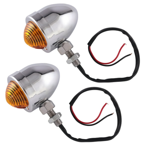 2PCS Universal LED Motorcycle Turn Signal Light Waterproof Amber Flasher Indicator Blinker Rear Lights Lamp