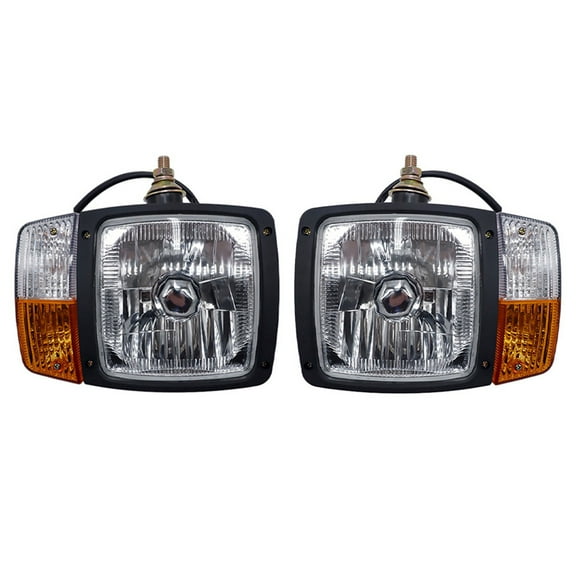 2PCS Universal LED Turn Signal Indicator Work Light Headlights,for Tractor Trailer Excavator Truck, Left & Right