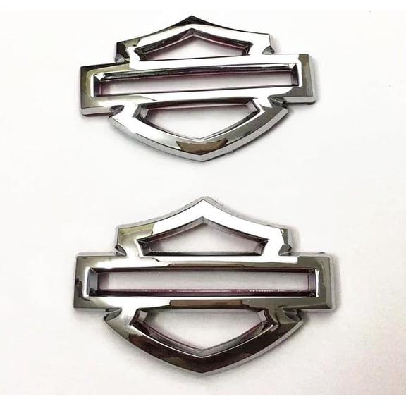 2PCS Universal Metal Motorcycle Fuel Tank Emblems  Adhesive Gas Tank Stickers, Anti-Fade & Scratch-Resistant Badges, Fits Sportbike, Cruiser & Chopper 19982024 (Electroplating/1 Pair)