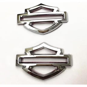 2PCS Universal Metal Motorcycle Fuel Tank Emblems Adhesive Gas Tank Stickers, Anti-Fade & Scratch-Resistant Badges, Fits Sportbike, Cruiser & Chopper 19982024 (Electroplating/1 Pair)