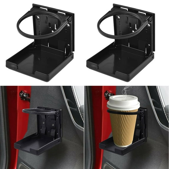 2PCS Universal Plastic Folding Cup Drink Holder Car Truck Boat RV with Mounts