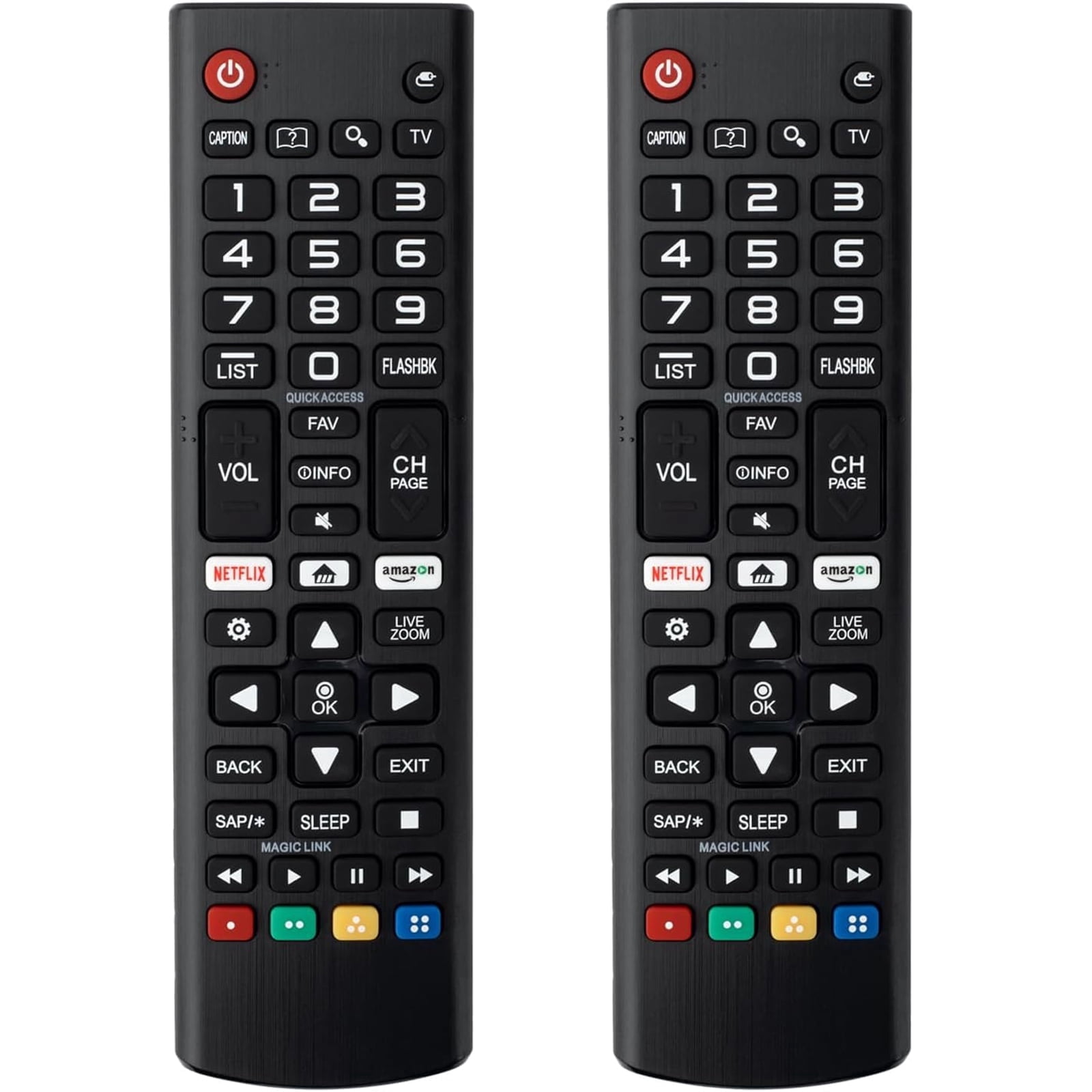 2-Pack Universal Replacement Remote Control – Compatible with LG Smart TV LCD LED OLED UHD HDTV Plasma 3D 4K TVs (AKB74915305, 50UH5500, 50UH5500-UA, 65UH6150)