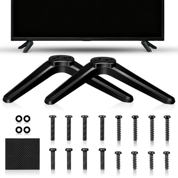 2PCS Universal TV Legs Universal TV Stand for 32-55 inch TVs,Tabletop TV Holder Stand with Screws, Black