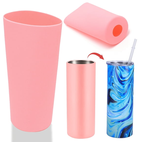2PCS Unseamed Silicone Wrap for Sublimation Tumblers 20oz Reusable Silicone Sublimation Sleeve Mug Clamp Sleeve Fixture