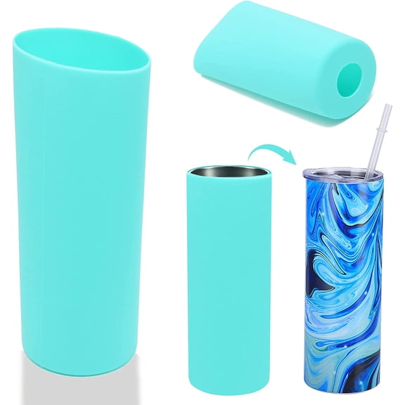 2PCS Unseamed Silicone Wrap for Sublimation Tumblers 20oz Reusable Silicone Sublimation Sleeve Mug Clamp Sleeve Fixture