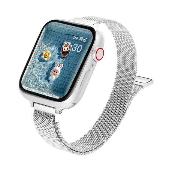 Original Slim Milanese Loop Compatible with Apple Watch Band for Women 38mm 40mm 41mm 42mm 44mm 45mm 46mm 49mm, Stainless Steel Magnetic Mesh Strap for iWatch Series 11 10 9 8 7 6 5 4,SE 3 2 Ultra3 2