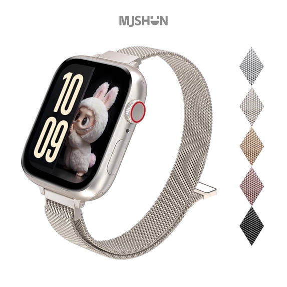 Original Slim Milanese Loop Compatible with Apple Watch Band for Women 38mm 40mm 41mm 42mm 44mm 45mm 46mm 49mm, Stainless Steel Magnetic Mesh Strap for iWatch Series 11 10 9 8 7 6 5 4,SE 3 2 Ultra3 2