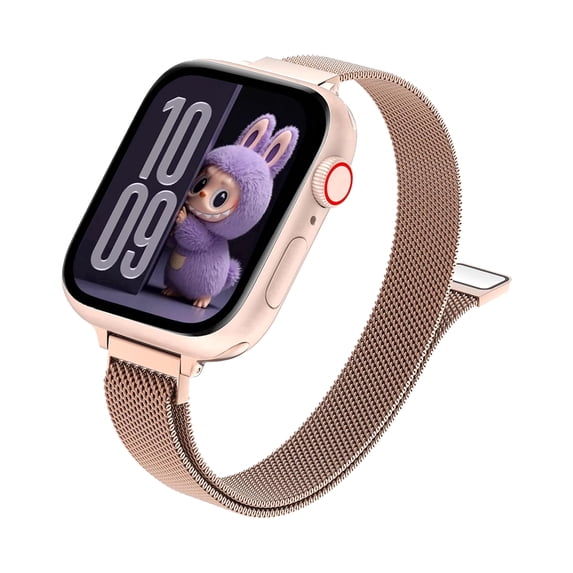 Original Slim Milanese Loop Compatible with Apple Watch Band for Women 38mm 40mm 41mm 42mm 44mm 45mm 46mm 49mm, Stainless Steel Magnetic Mesh Strap for iWatch Series 11 10 9 8 7 6 5 4,SE 3 2 Ultra3 2